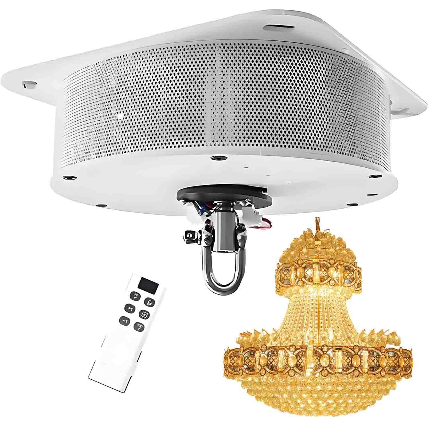 GLBMXDD Safe Chandelier Maintenance Lift, Chandelier Hoist Lifter,19.69ft Lift Stroke, Optional,W/Remote Control, for Villas, Shopping Malls, Banquet 180kg(396lbs)