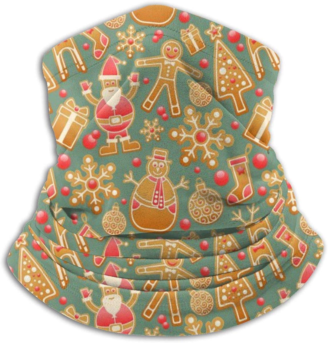 Christmas Decorative Adult Thick Novelty Neck Gaiter Bandana Face Mask For Outdoor Ski Running