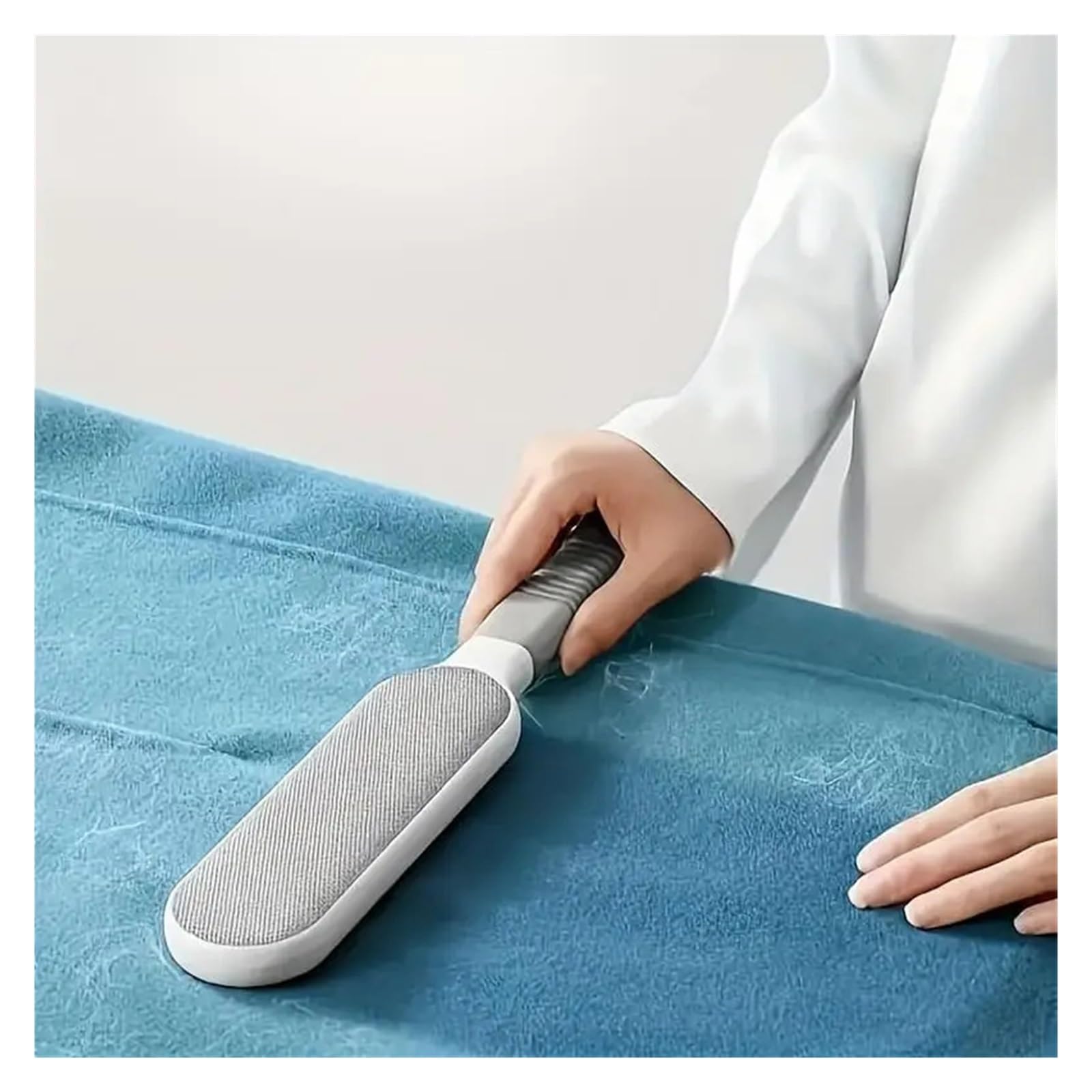 Double-sided pet hair remover brush, reusable lint fur removal tool, efficient fabric cleaner for clothes, furniture, carpet, couch, portable lint roller alternative for dog cat hair cleaning