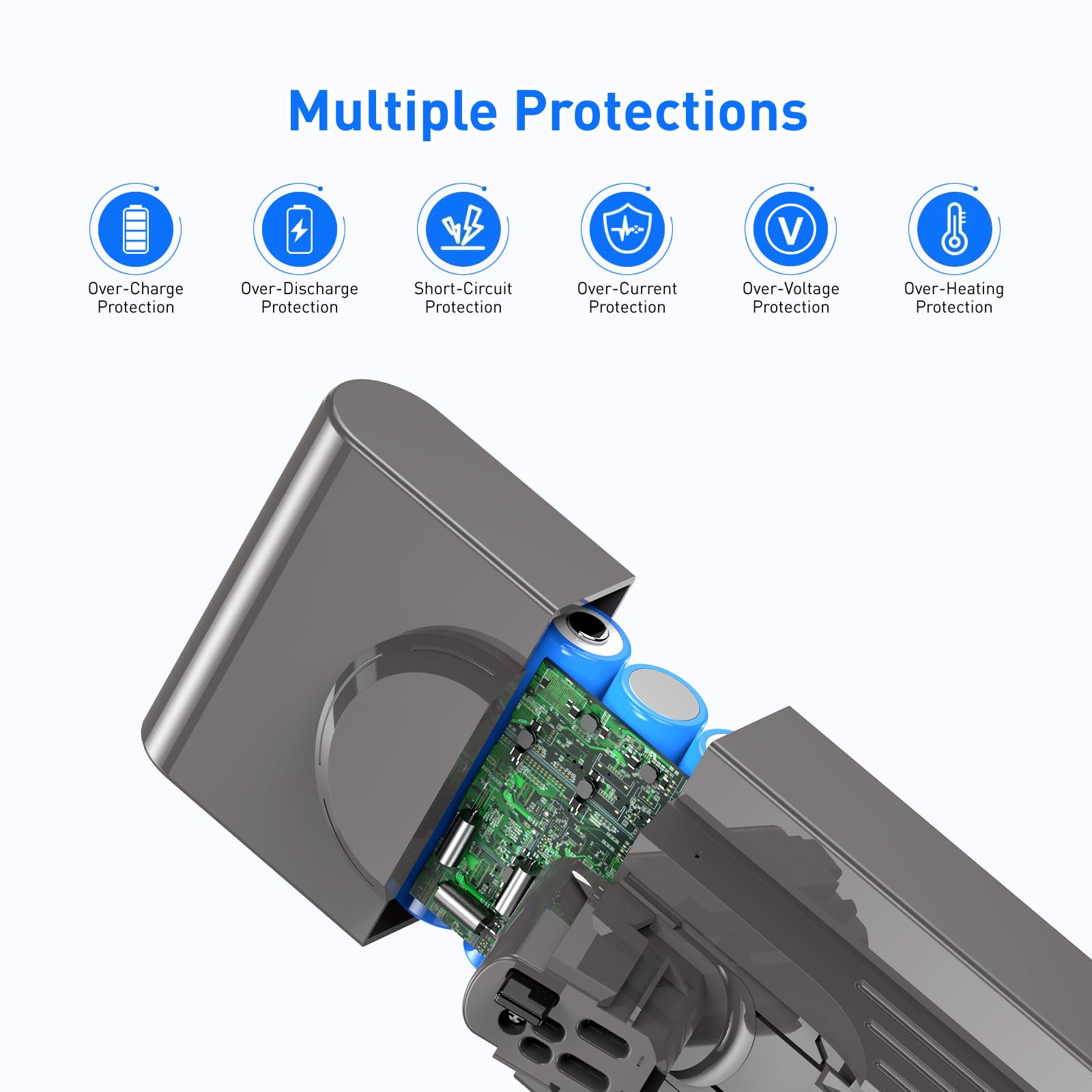 NASTIMA Batterie 25,2V 3900mAh Li-ION Batterie pour Dyson V11 V15 Click-in | Batterie de Remplacement pour Dyson V11 Animal/Absolute/SV15/SV18 Series Aspirateur, Ne Convient Pas Aux Modèles à Visser