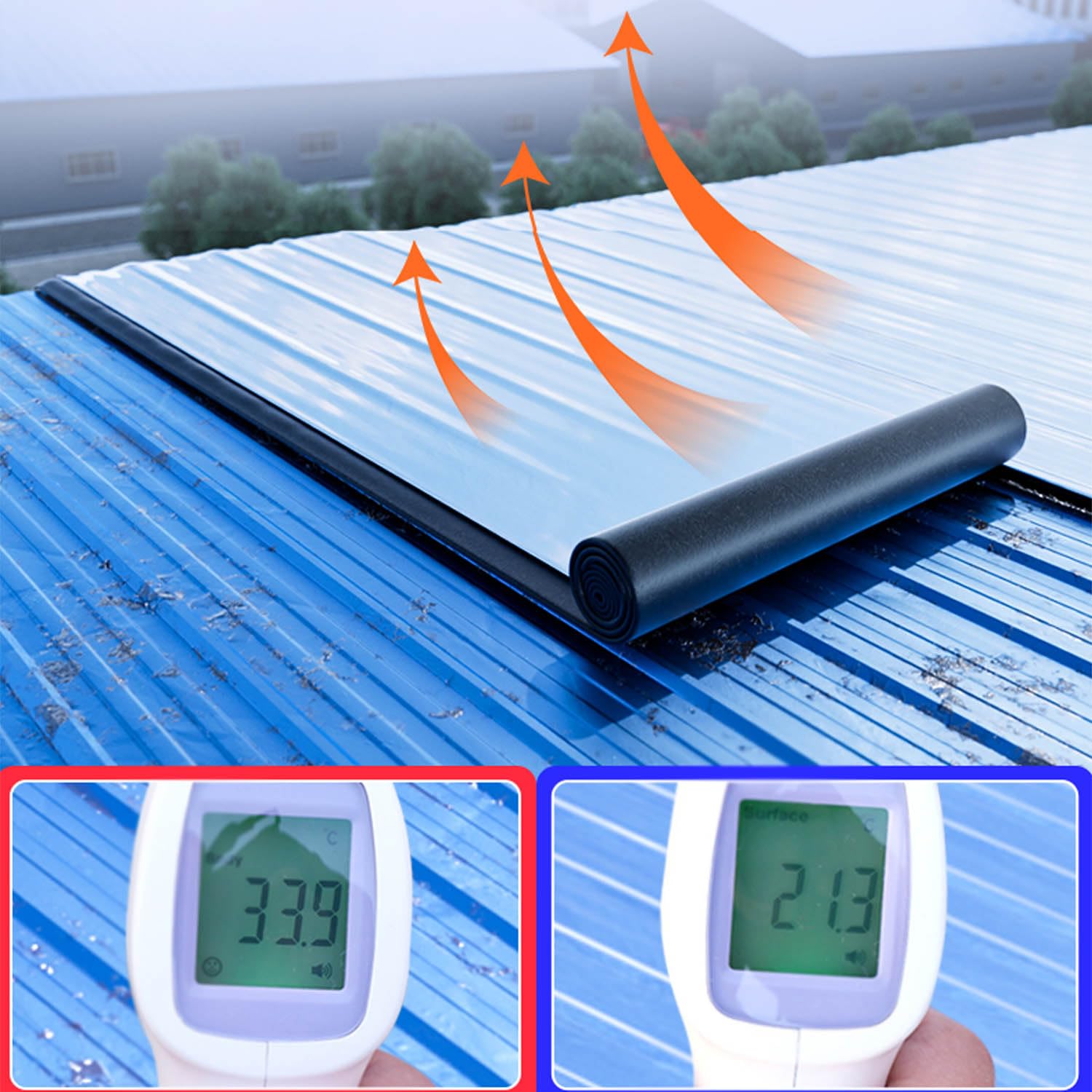 Cinta de Bituminosa Impermeable Autoadhesiva Cinta de Aluminio Cinta de Sellado de Reparación para Fugas de Techo,Reparación de Grietas,Ruptura de Tuberías (1m x 4m)