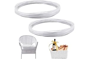 120ft White Wicker Repair Kit: Weaving Material for DIY Patio Furniture