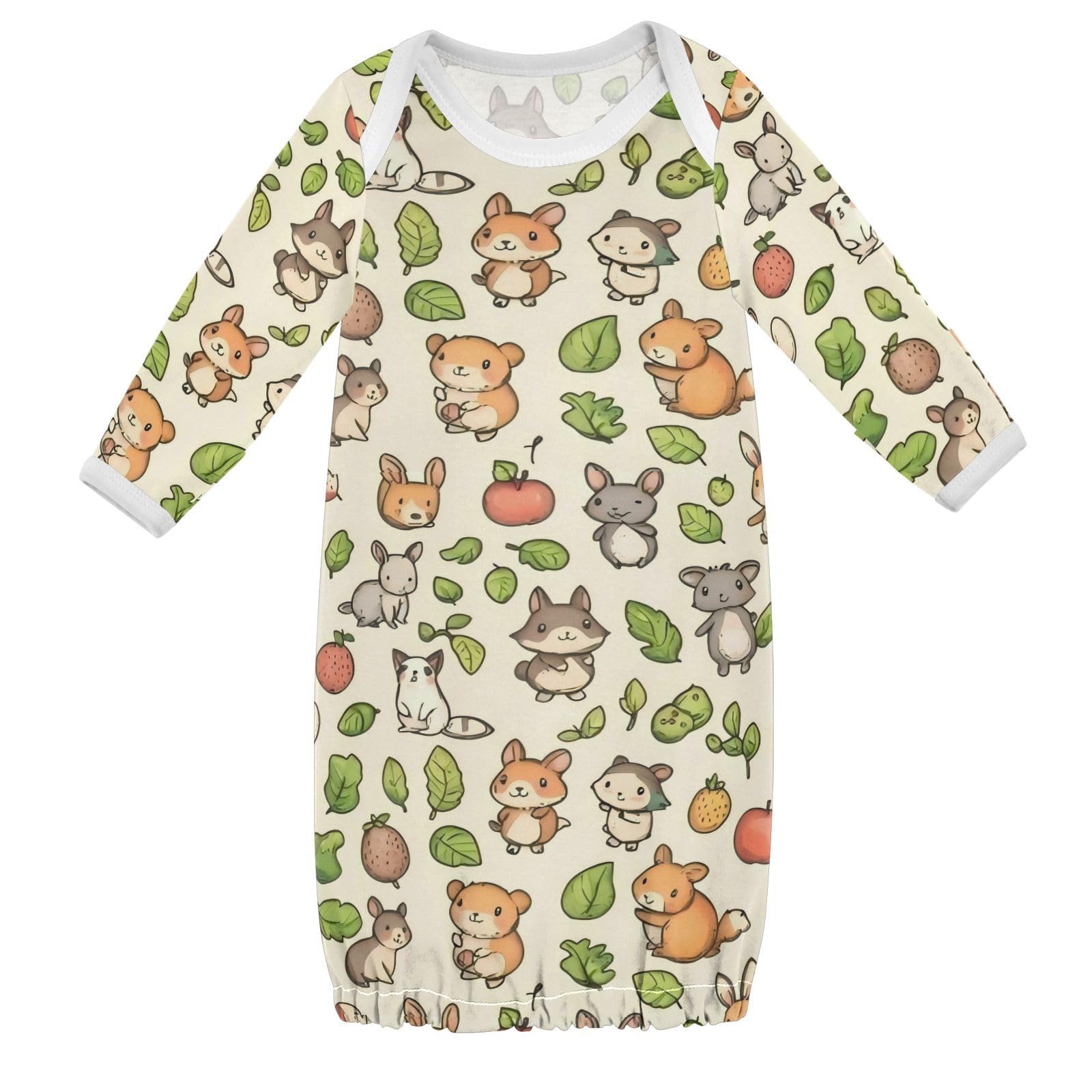 vvfelixl Baby Sleeper Gown for Newborn Boy Girls Cute Various Animals Infant Nightgown for 0-3 Months Multicolor