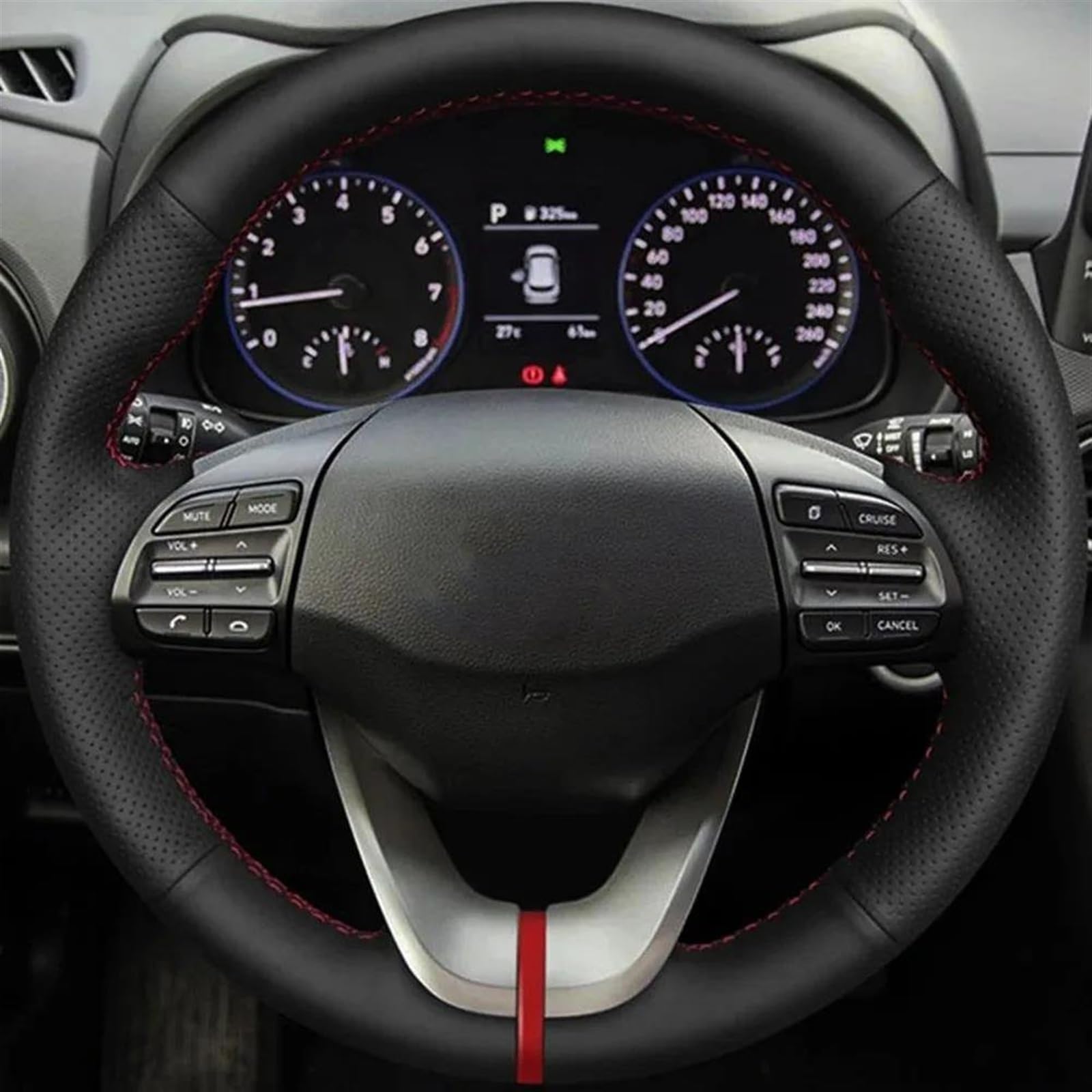 Für Hyundai Für 19–20 I30 17–20 Für Elantra 19–20 Individuelle Geflochtene Lenkradhülle Fürs Auto, Autoinnenausstattung Teile(Titanium)