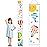 Beinou Baby Growth Chart for Wall Height Chart for Kids Wood Frame Measure Ruler 7.9in x 79in Canvas Hanging Height Measurement for Wall Decor