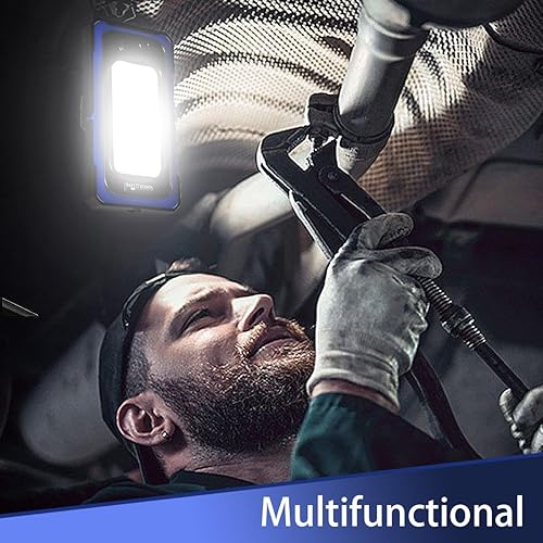 Vista 16 de WARSUN Luz de inundación solar LED recargable portátil magnética impermeable para acampar al aire libre, senderismo, reparación de automóviles