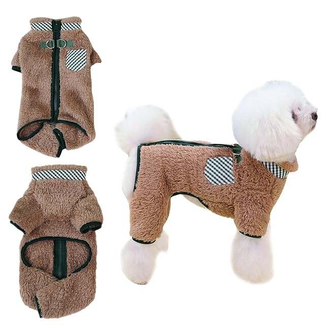 PETCUTE Abrigo Chaqueta Invierno para Perros Pequeños,Ropa de Forro Polar Cálida Suave Mullida Jerséis…