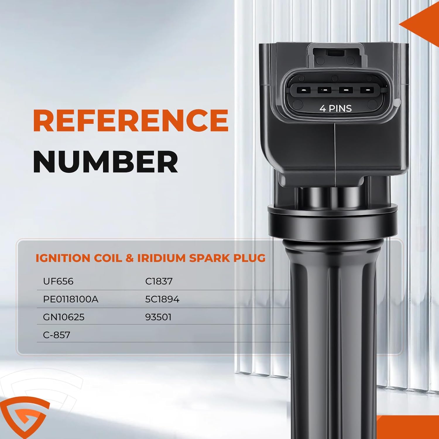 UF656 Ignition Coil & 93501 Double Iridium Spark Plug fit for 12-20 Mazda 3/14-20 6/16-19 CX-3/13-18 CX-5/16-18 MX-5 Miata 2.0L 2.5L L4 Replaces# PE0118100A C1837 5C1894 GN10625 C-857