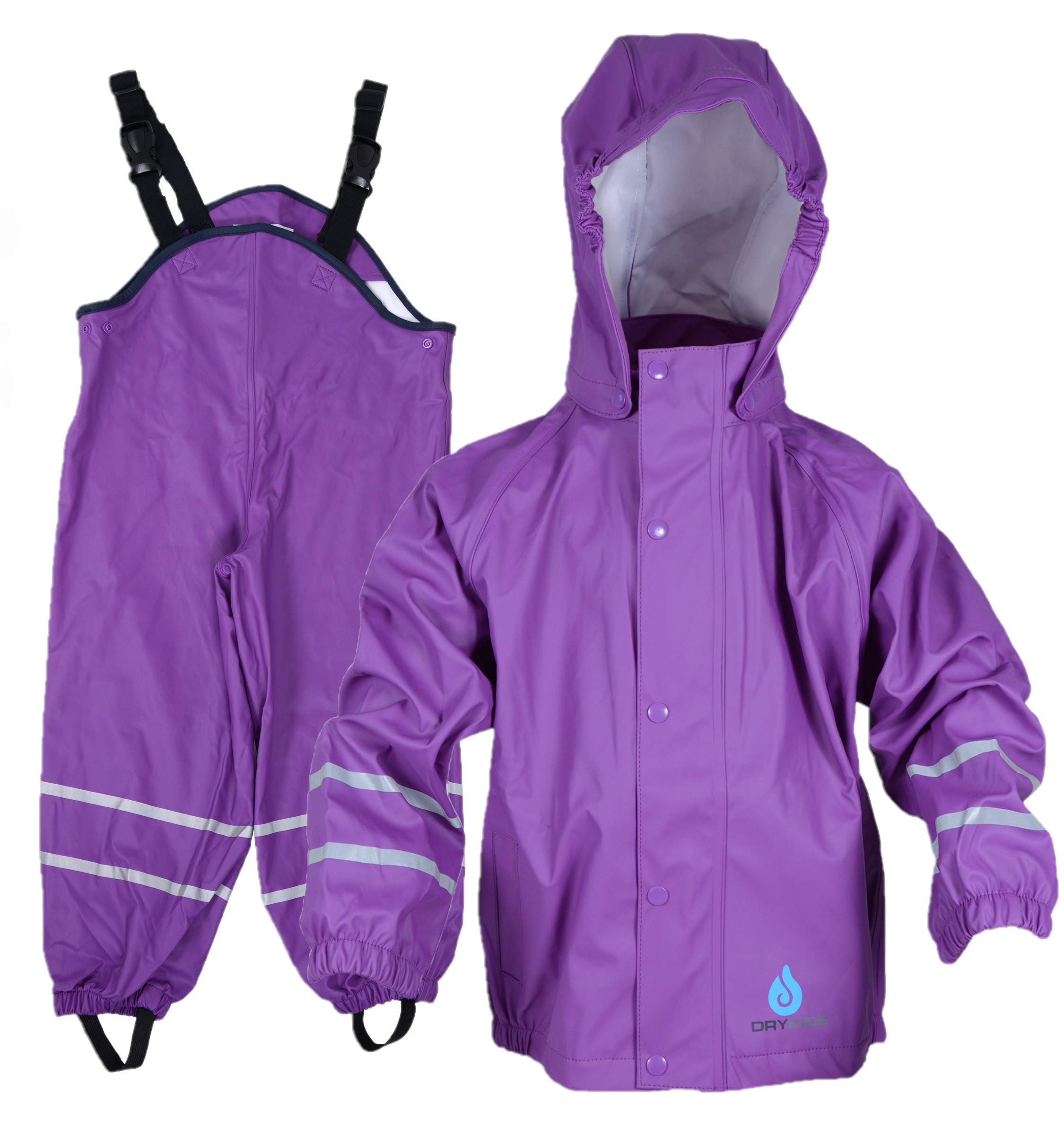Dry Kids Purple Childrens Pu Jacket & Dungarees Set Pur/Pur 9/10Yrs