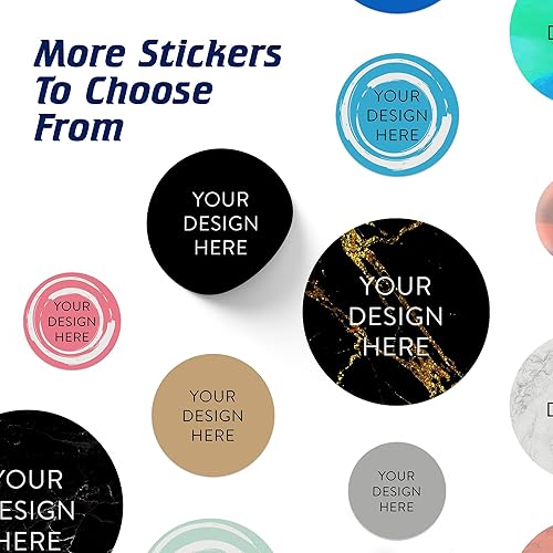 Vista 520 de DayStar Custom Signs & Design - 100 adhesivos de vinilo personalizables, con texto, imagen, diseño y logotipo; adhesivos para logotipo de embalaje