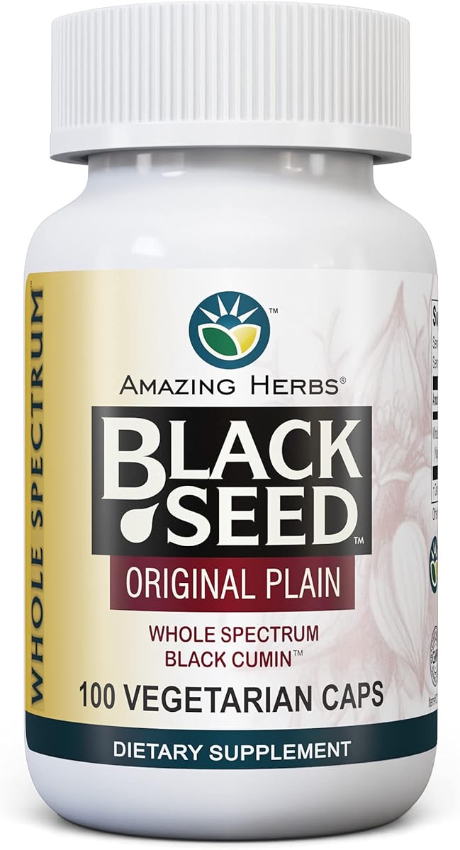 Amazing Herbs, Black Seed, Original Plain, 100 Veggie Caps