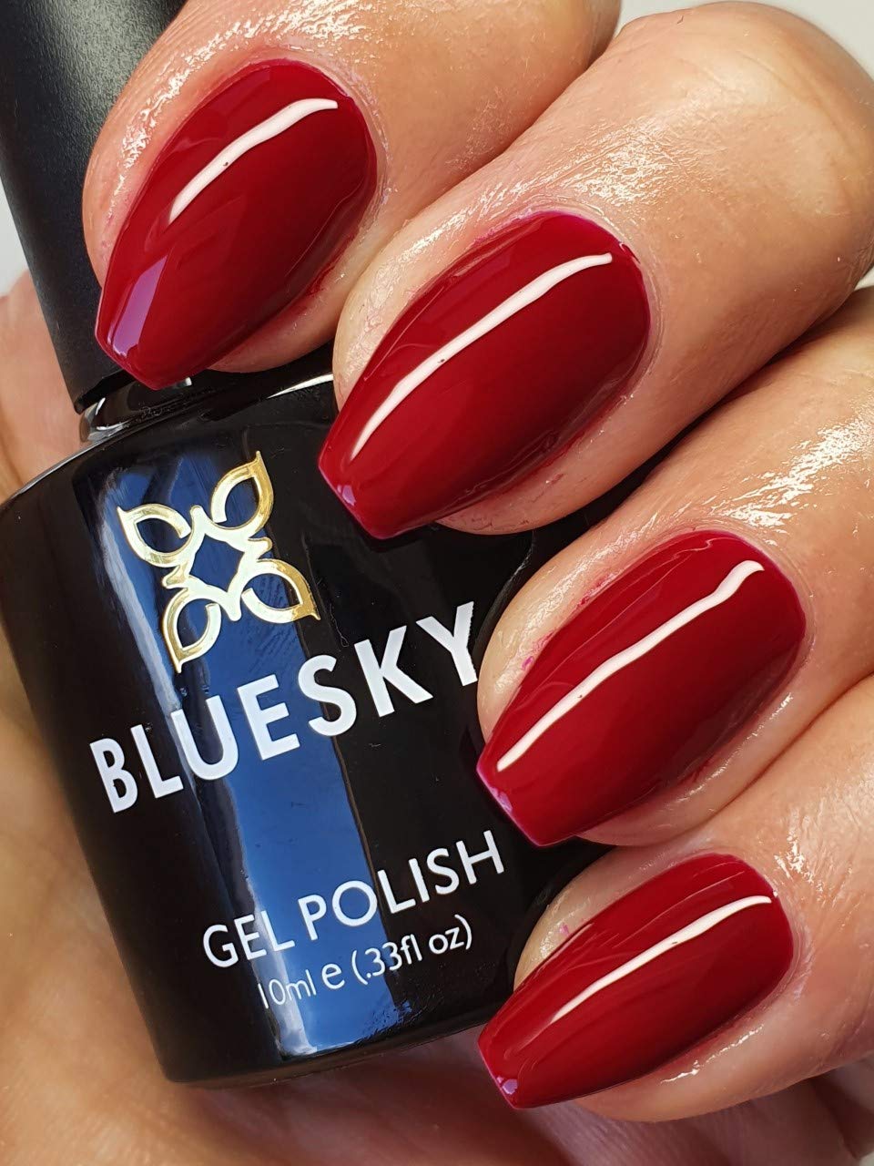 Bluesky Gel Nail Polish RED DEMON DEEP RED DC28 Soak Off Gel Polish, Requires Drying Under UV or LED Lamp