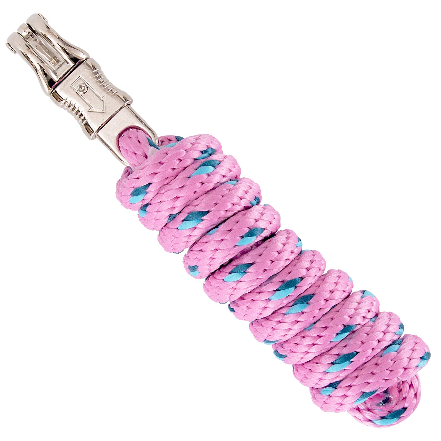 Cuerda de Guía para Caballo, Amarre en Diferentes Diseños Elegantes, para Atar Poni, Burro, Cabra con Gancho de Pánico (Rosa)