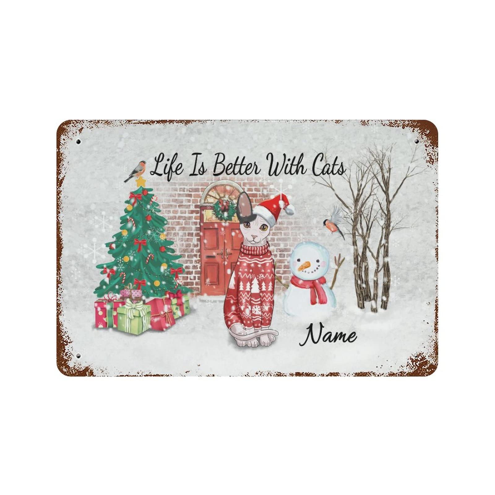 Panneau de Noël personnalisé format 30,5 x 45,7 cm style vintage
