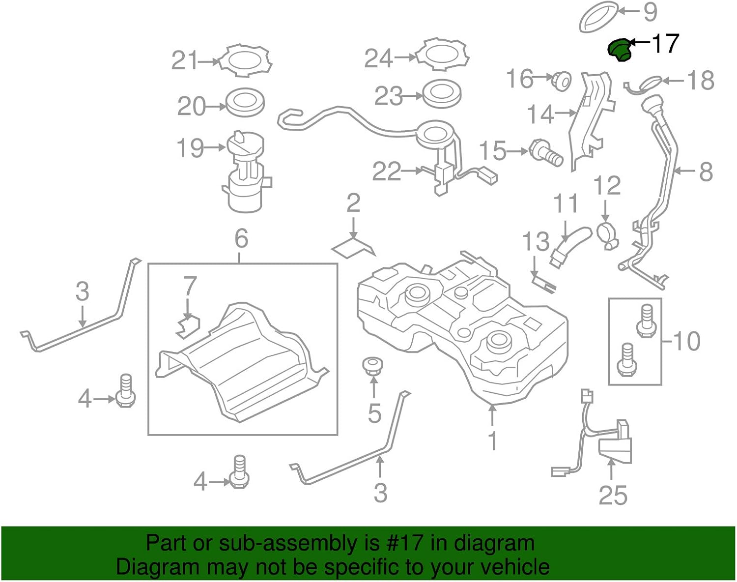 Nissan 17251-JM00B, Fuel Tank Cap