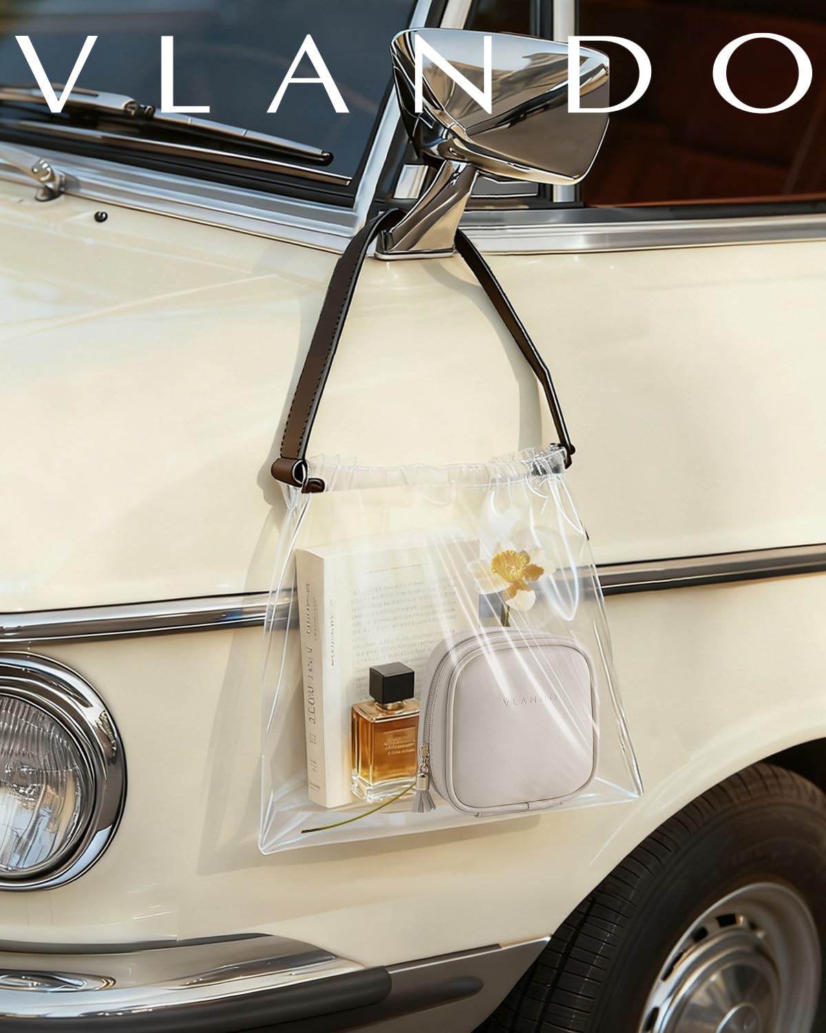 Vlando Kosmetiktasche klein, Make up Tasche für Geldbörse mit Einsteckfächern, Schminktasche Damen mit Reißverschluss, Wasserdichtes Makeup Bag für Frauen