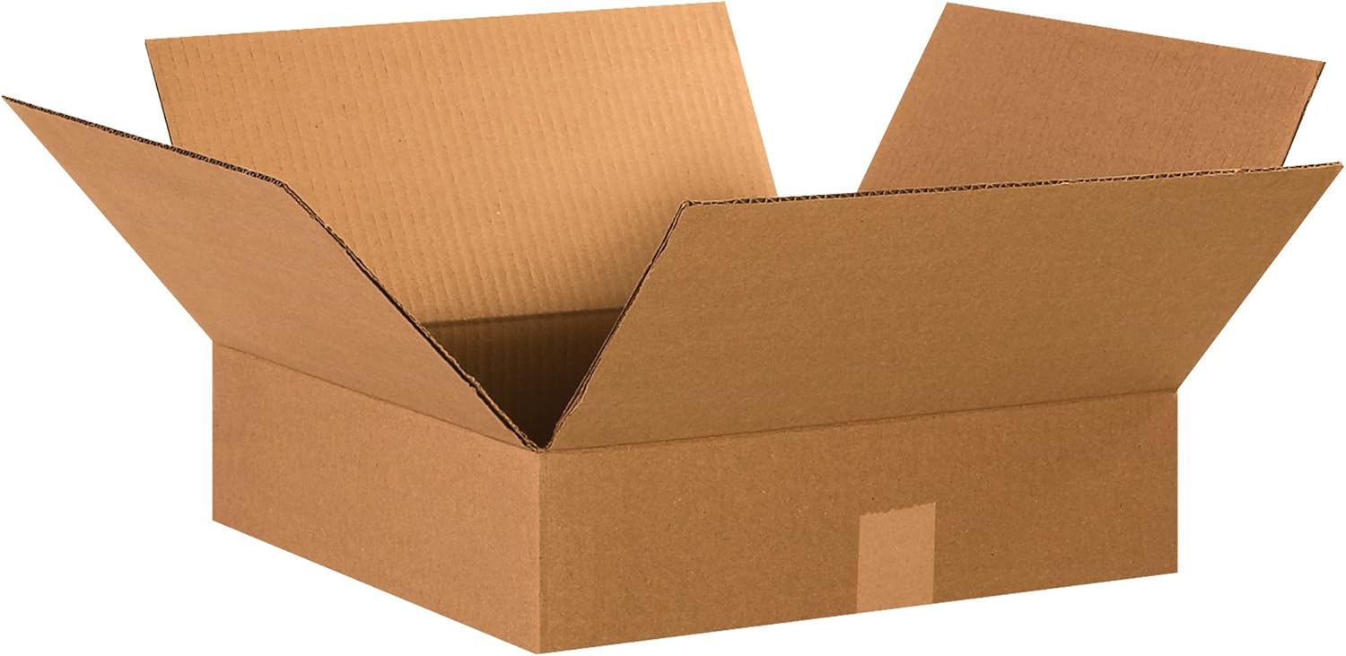 AVIDITI 15 x 15 x 4 Corrugated Cardboard Boxes, Flat 15L x 15W x 4H, Pack of 75 | Shipping, Packaging, Moving, Storage Box for Home or Business, Strong Wholesale Bulk Boxes