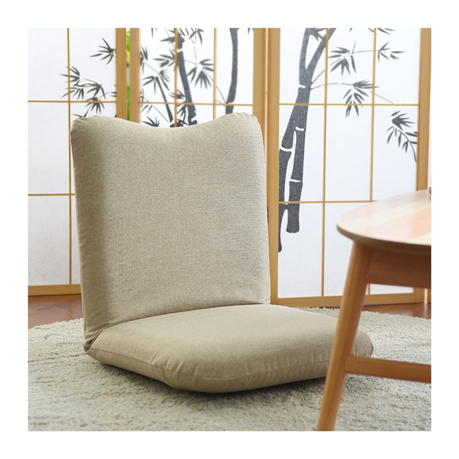 Chaise de sol pour salon et chambre à coucher avec dossier réglable grand format