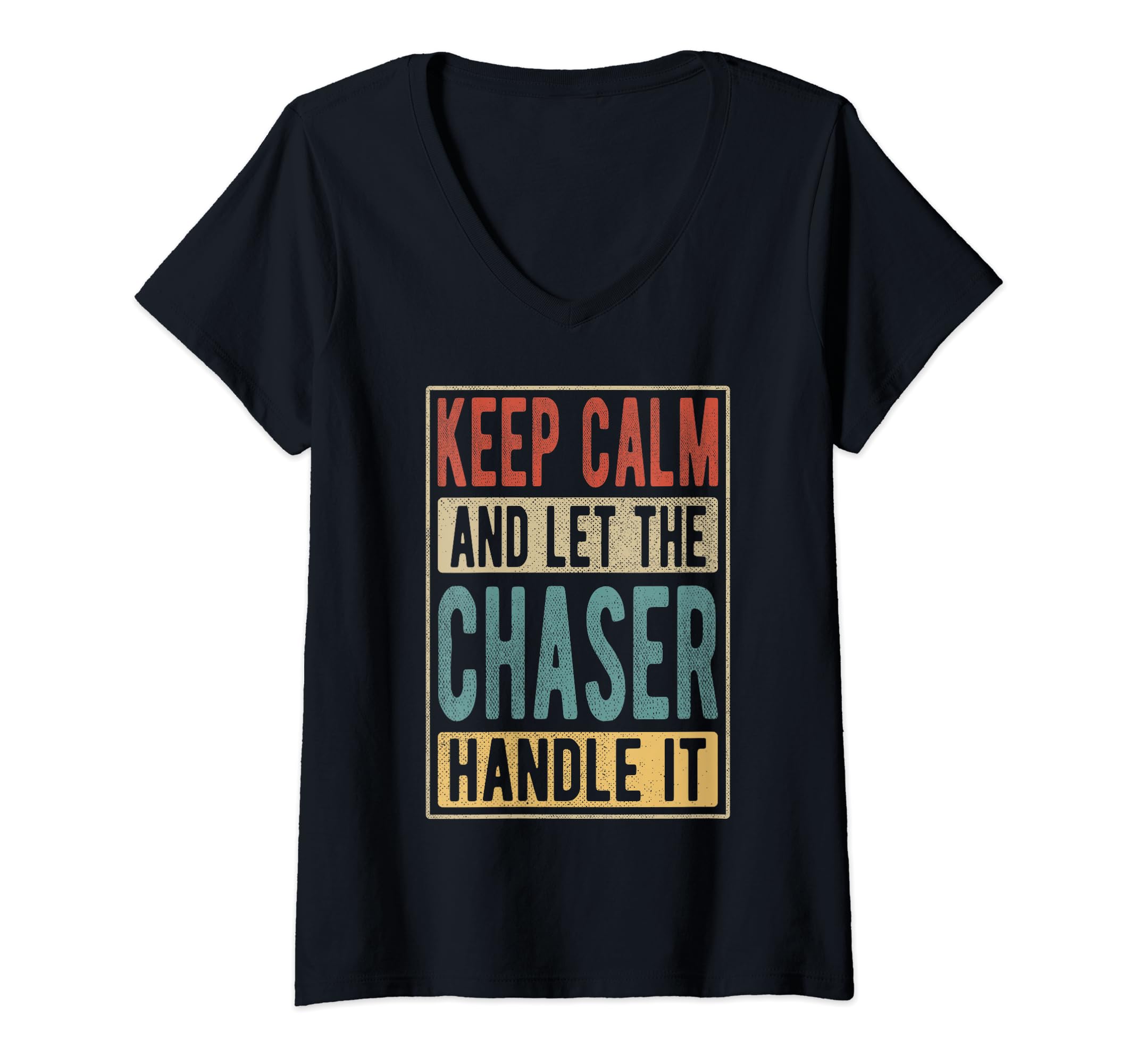 Chaser Retro Design - Chaser V-Neck T-Shirt