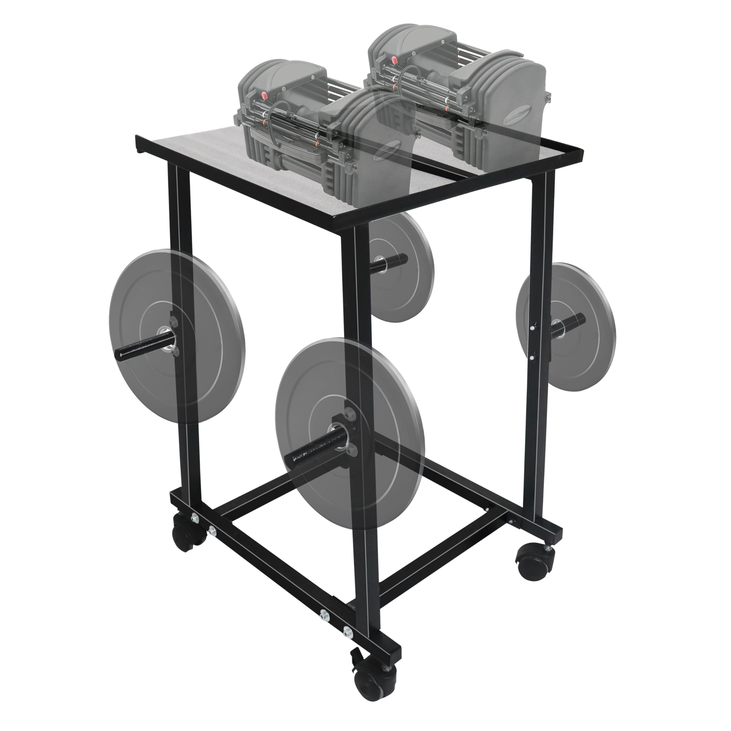 Dumbbell Stand & Weight Plate Tree – Steel Dumbbell Rack for 260 LB Capacity of Compact Dumbbell Rack – Adjustable Dumbbell Holder W/Plate Peg, Anti-Slip Base, Powder Coated – weight rack for gym home