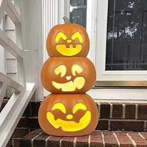 Large Lighted Pumpkin Decoration