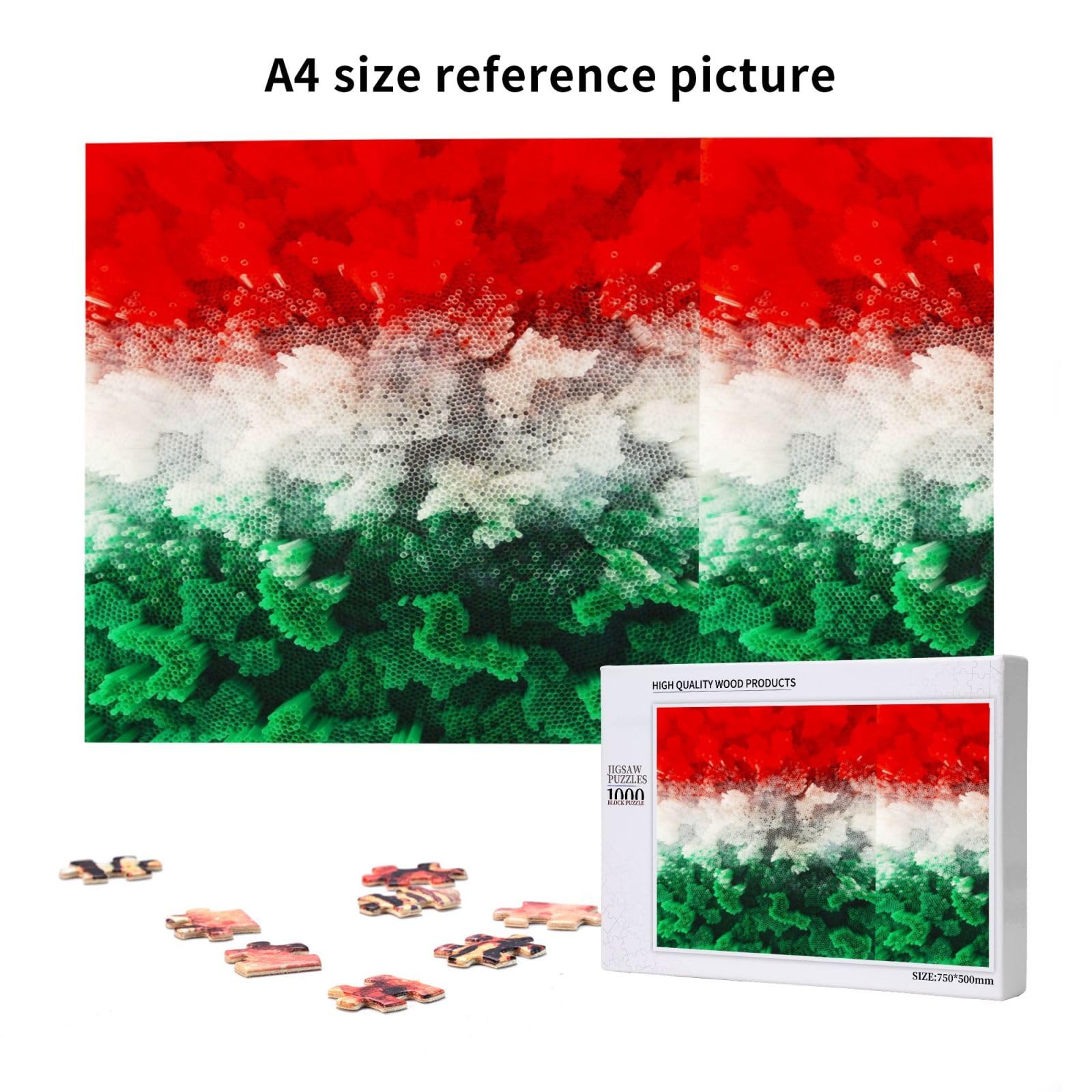 Bandiera dell'Italia, puzzle da 1000 pezzi per adulti, puzzle impegnativi, puzzle a incastro