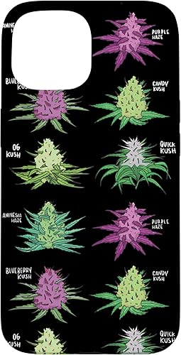 Miniatura 10 de iPhone 13 Pro Max Patrón de malezas Tipo de marihuana Stoner Marihuana Hoja de cannabis Caso