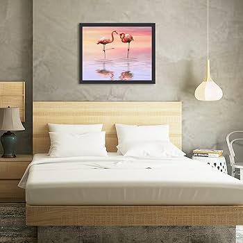 に*け様 「 逃げることをやめたフラミンゴ 」｜絵画 原画 抽象画 動物画 ドロ ドロ 「 原画 逃げることをやめたフラミンゴ 」｜絵画 動物画 抽象画 に*け様