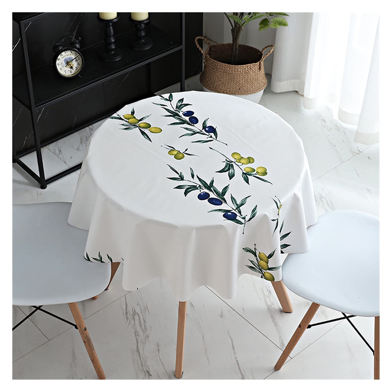 Nappe ronde PVC pour en finir avec les taches de gras et protéger votre table avec style champêtre