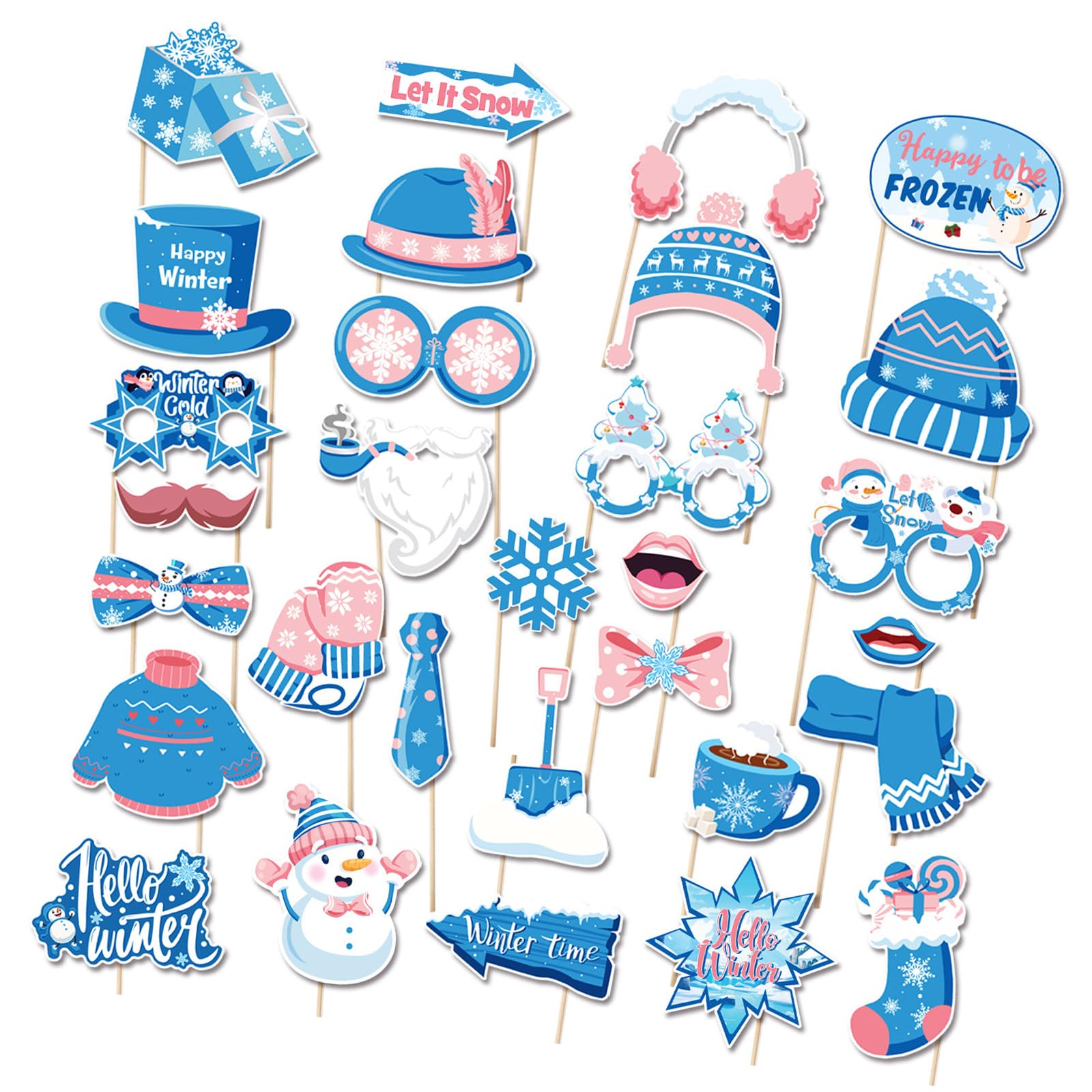 carotoe Celebration Handheld Decorations Snowflake Christmas Tree Accessories Christmas Party Photo Handheld