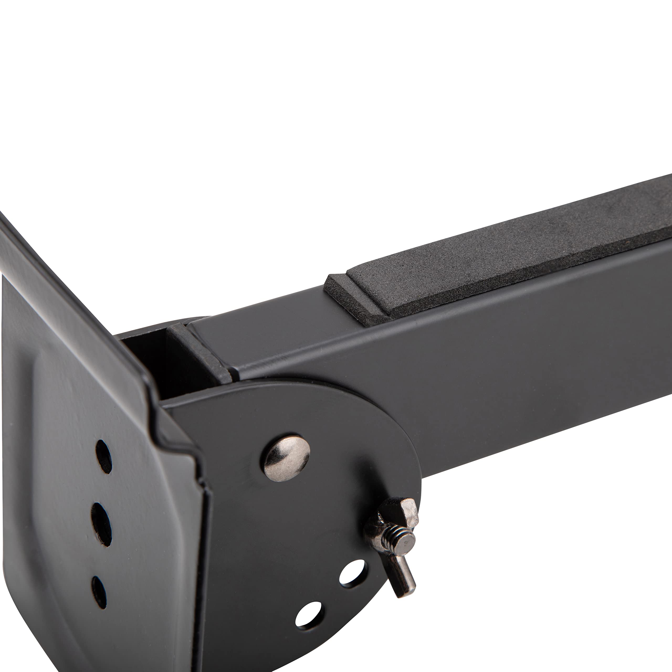 Saintfield Studios - Brazos para Teclado de Slatwall - Par - Metal Negro - Ajustables con Relleno de Espuma para Estudio u Hogar - Completo con Clips de Cable de Silicona