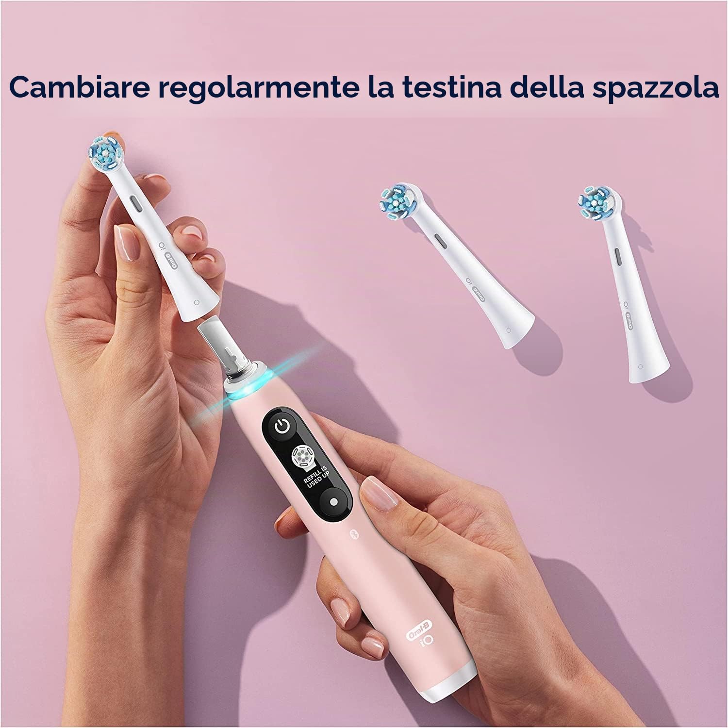 Oral-B iO - Set di 6 testine per spazzolini elettrici per pulizia delicata, per spazzolini Oral-B
