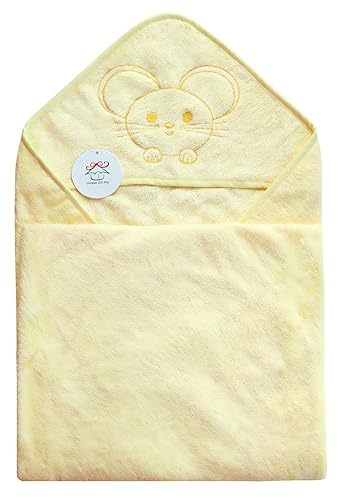 Toalla con capucha para bebés y niños pequeños, 35 x 35 pulgadas, toalla de baño extra suave y grande con capucha, bonita toalla con capucha de
