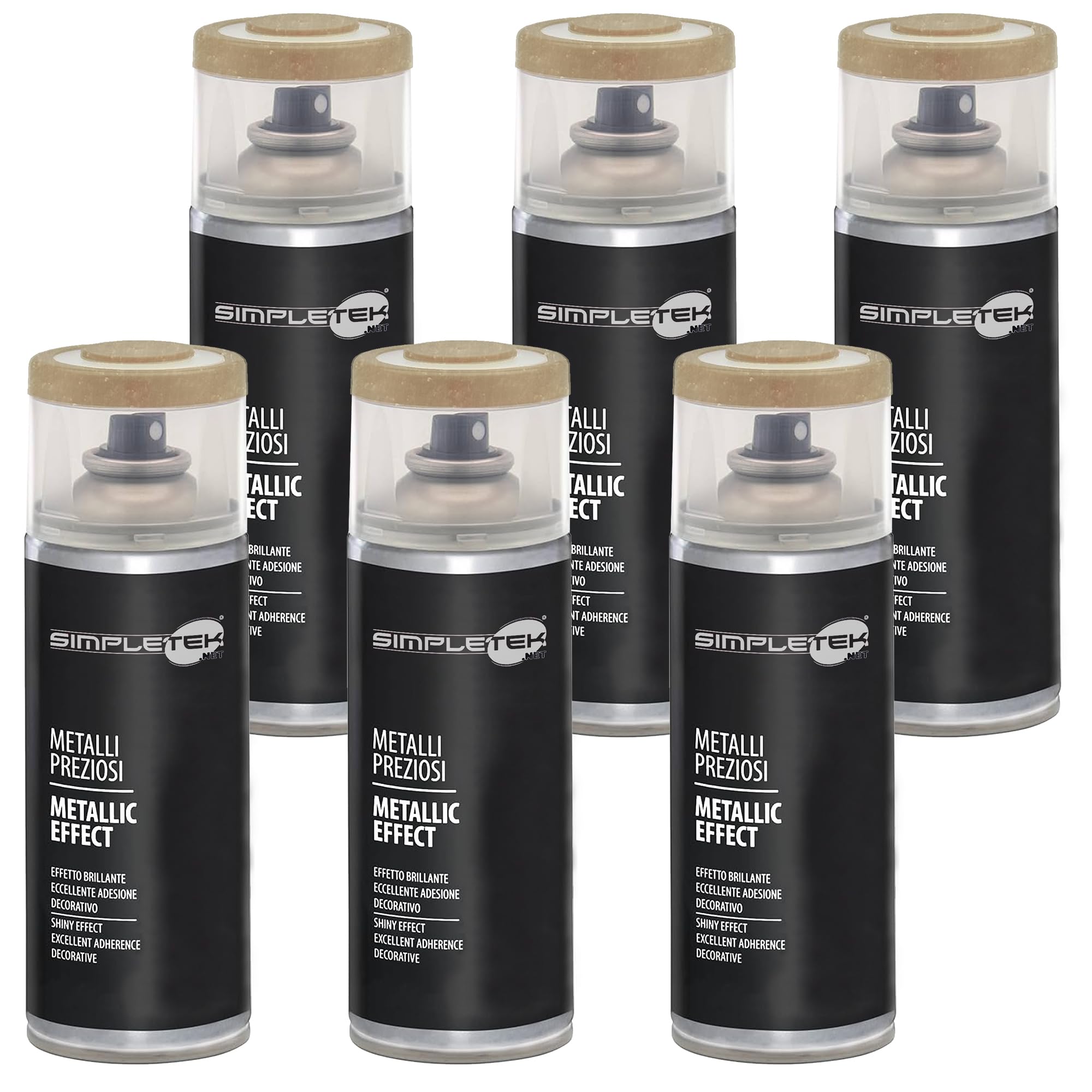 Peinture effet miroir or émail brillant Simpletek V400MET.5 pour rénover le fer et métal