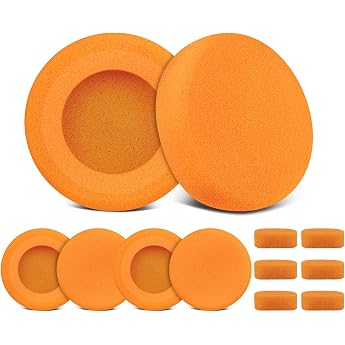 SOULWIT 6 Pieces Ear Pads for Koss (Porta Pro/KSC1/KSC17/KSC75) - Orange