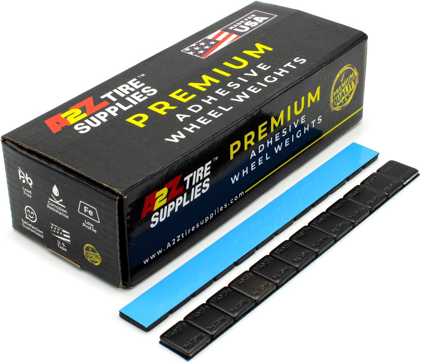 600 Pieces Black Adhesive Wheel Weight, 3 oz 50 Strips 1/4oz Each