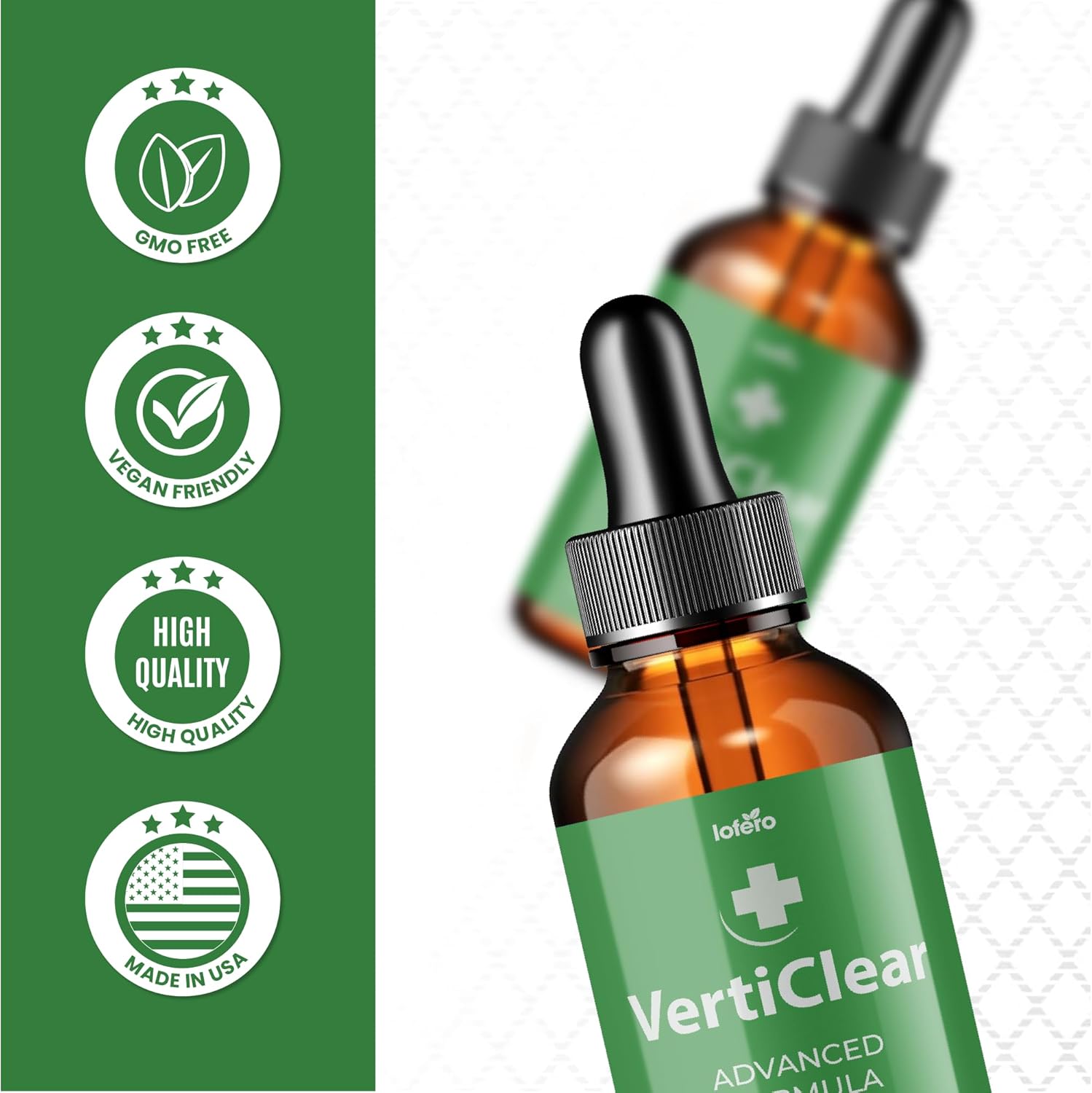 VertiClear Drops, Verti Clear Liquid Supplement Premium Formula Natural Comfort Ringing Ear Tinnitus Relief Drop for Overall Health Beauty Inner Balance Support Hearing Care Clarity (2 oz)