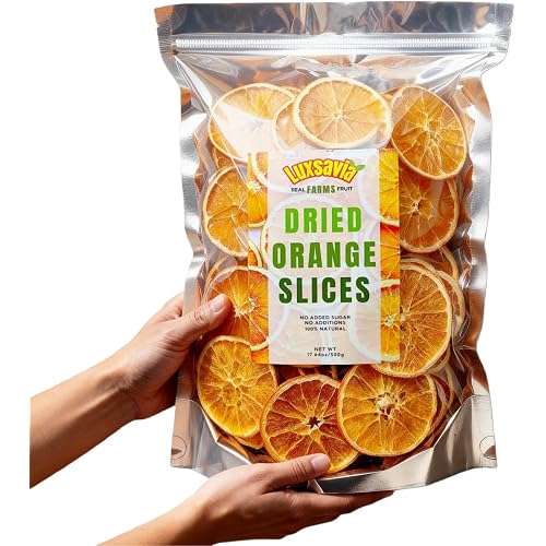 1.1LB/500g Dried Orange Slices,Dehydrated Orange Slices About 108 Wheels | No Addtives,Dried Oranges Sugar Free,Dehydrated Fruit for Cocktails,Christmas Day,Crafts,Baking,Fruit Tea