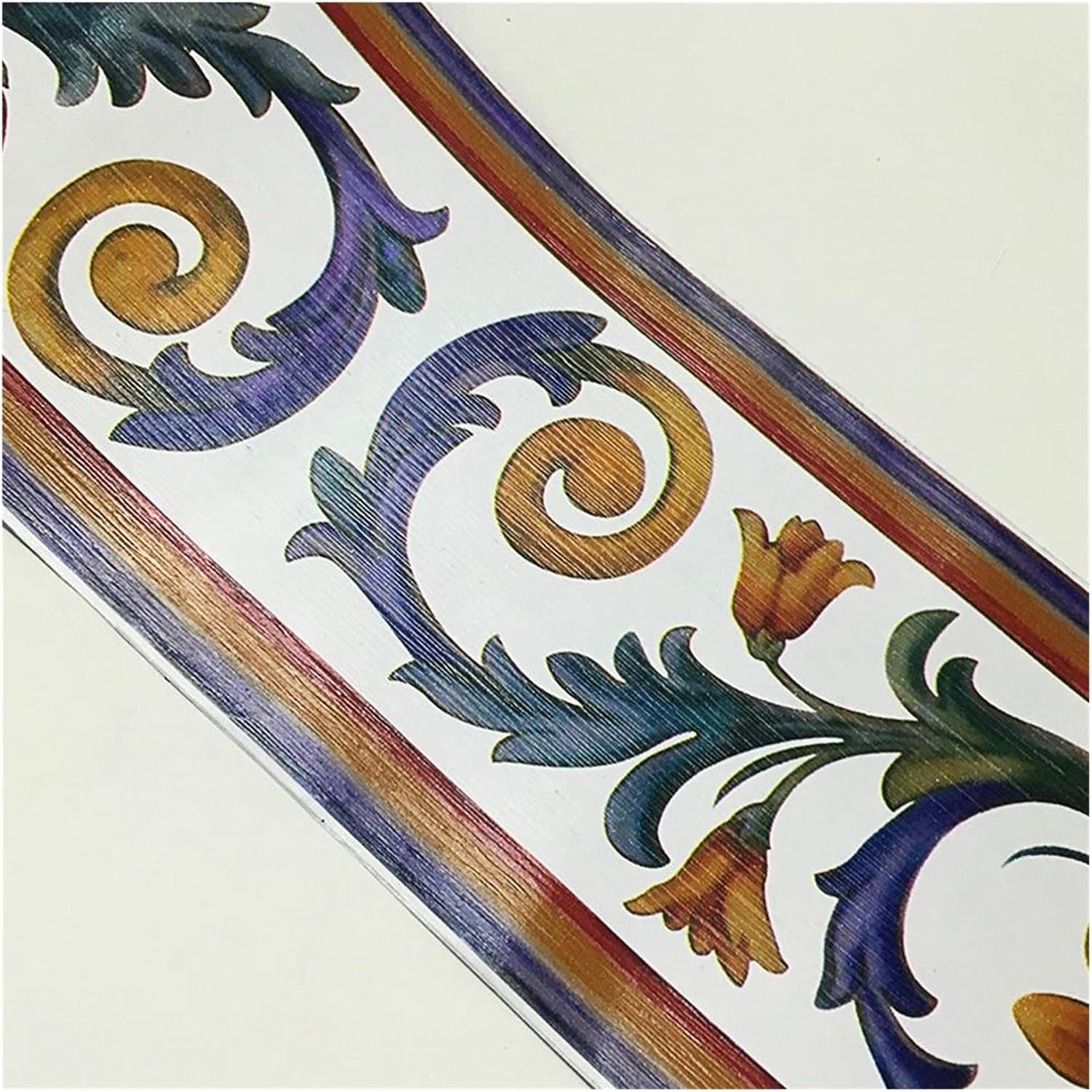 Self-Adhesive 3D Wallpaper Border， Self Adhesive Border 10cm x 10m Multicolor for Skirting and Corners(C)