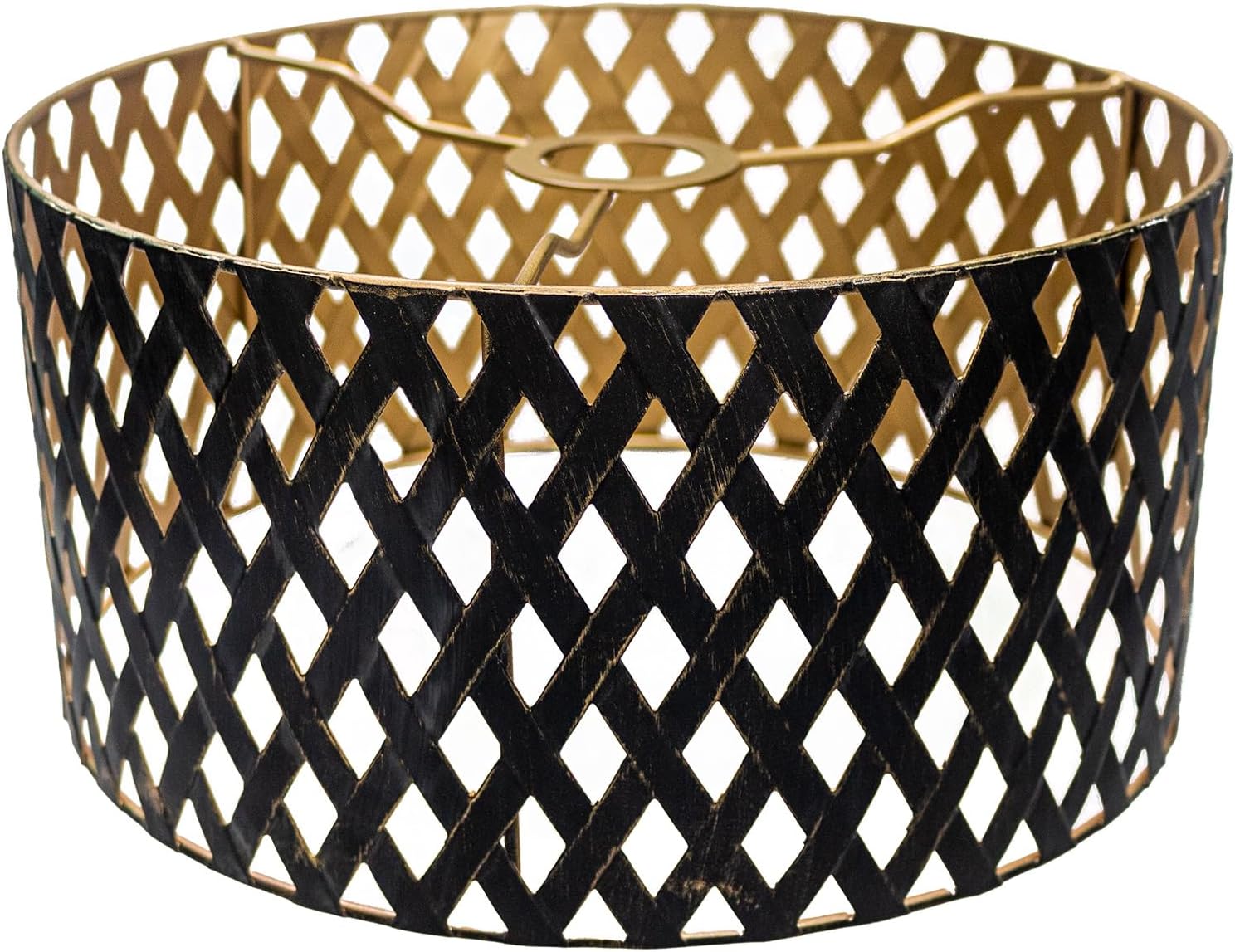 Metal Lampshade Moroccan metal drum shades, Hollow-out Metal Lamp Shade Lamp Covers for Table/Floor Lamp and Chandelier(black/antique brozen gold)