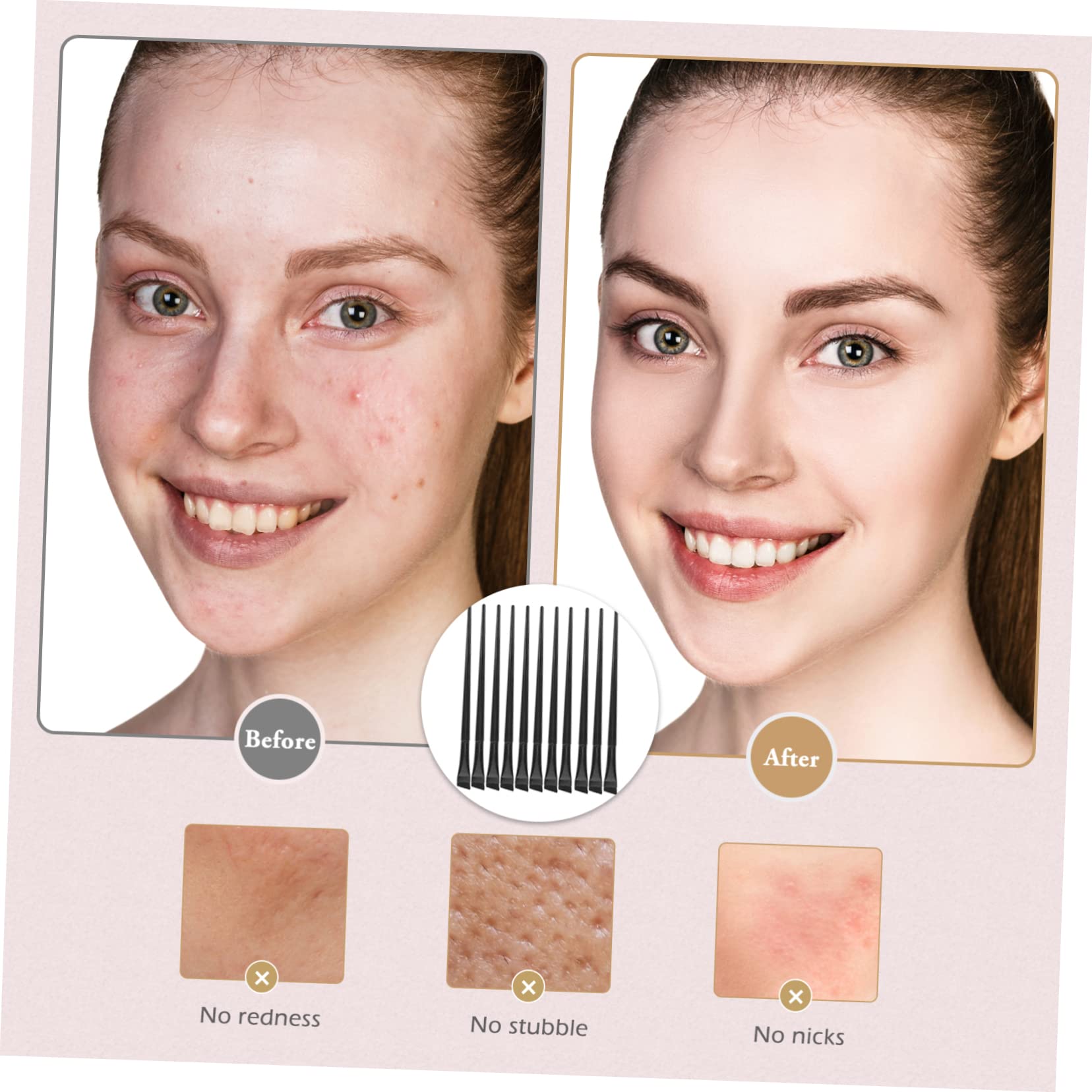 Healeved 48 Pezzi Pennello Per Eyeliner Pennello Per Ombretto Ombretto Per Trucco Pennello Piatto Per Correttore Pennello Per Sbavature Per Eyeliner Strumento Per Sbavature Per Eyeliner