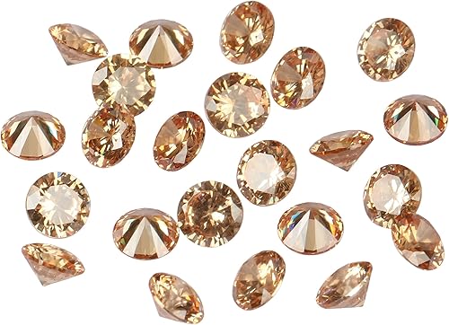 Circonita cúbica redonda multicolor (CZ), gemas sintéticas, piedras preciosas sueltas, gemas sintéticas, pequeñas piedras cúbicas sueltas, gemas