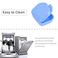 Vista 4 de Estuche de retención de ortodoncia con orificios de ventilación, caja de dentadura para dentaduras postizas, contenedor para boca, funda alineadora