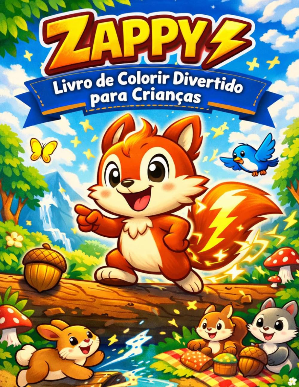 Zappy Livro de colorir divertido para Crianças