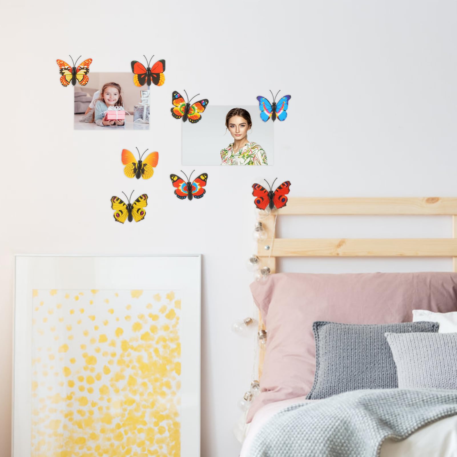 Operitacx 5 Boxen Bunte Schmetterlings Reißzwecken für Pinnwand Dekorative Stecknadeln für Fotos Bastelprojekte und Korkplatten Wiederverwendbar und Langlebig