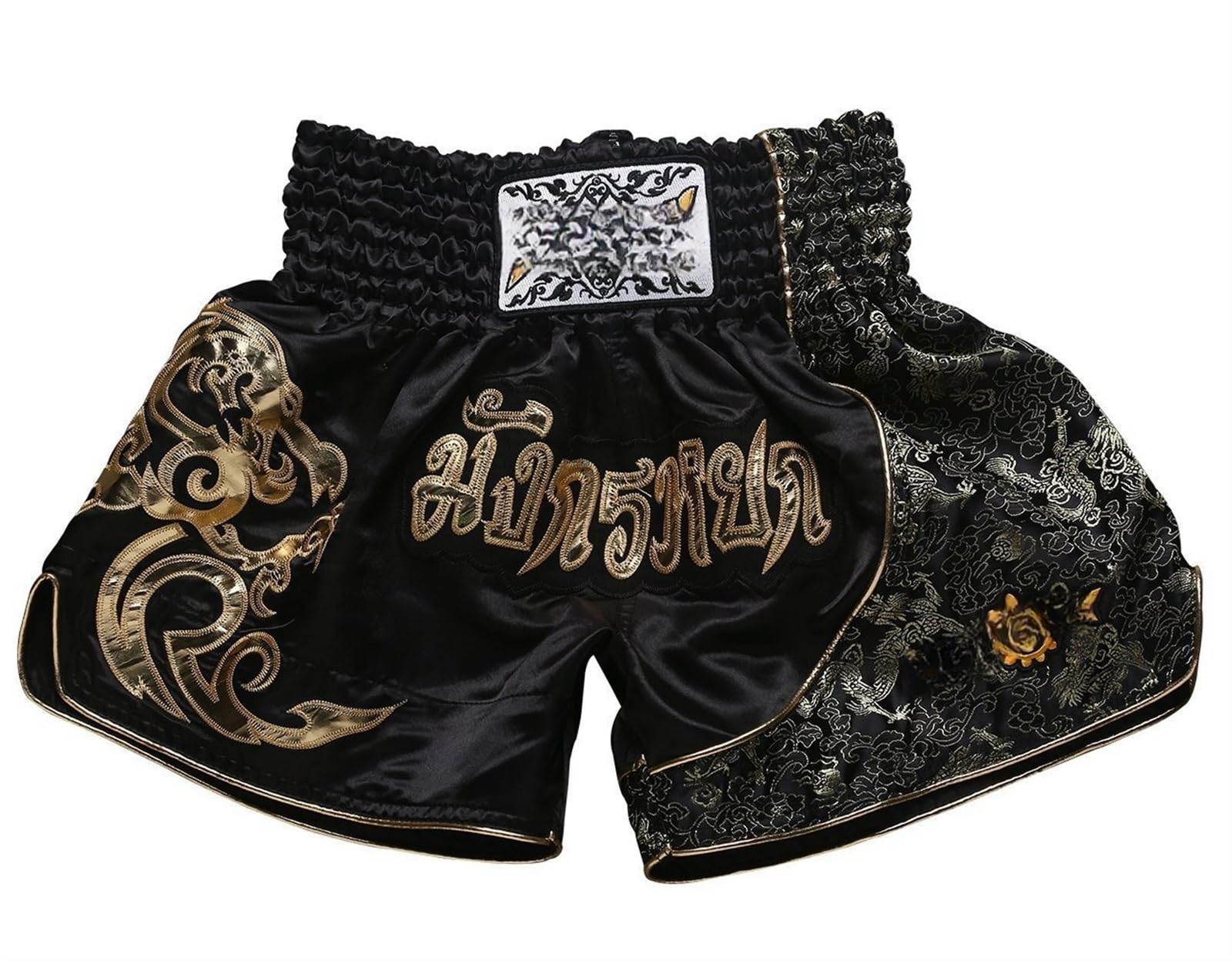 Muay Thai Fight Shorts,MMA Shorts Clothing Training Cage Fighting Grappling Martial Arts Kickboxing Shorts Clothing (Size : B)
