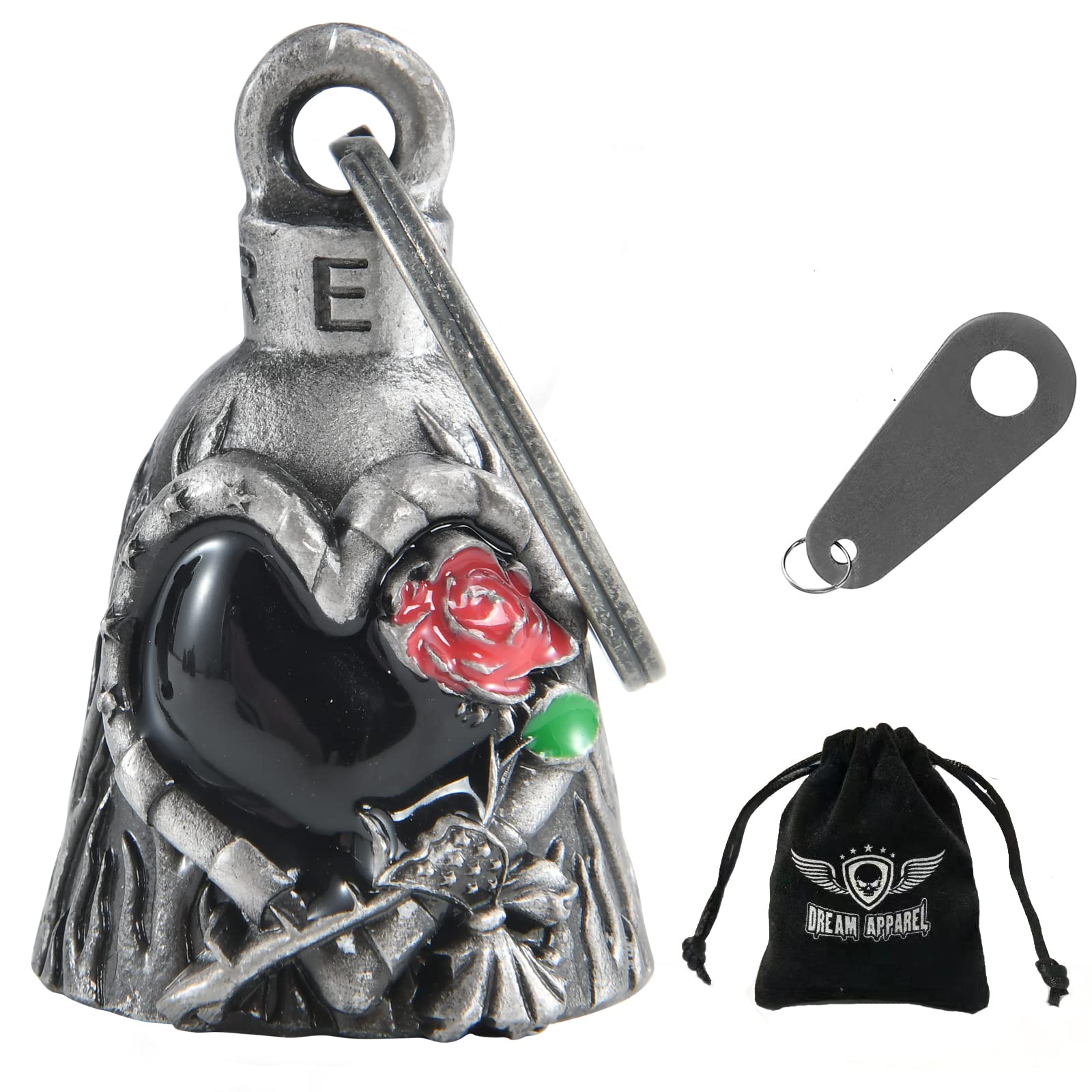 Dream Apparel Motorcycle Ride Bell For Bikers, Heavy Spirit Bells Accessory And Key Chain For Luck