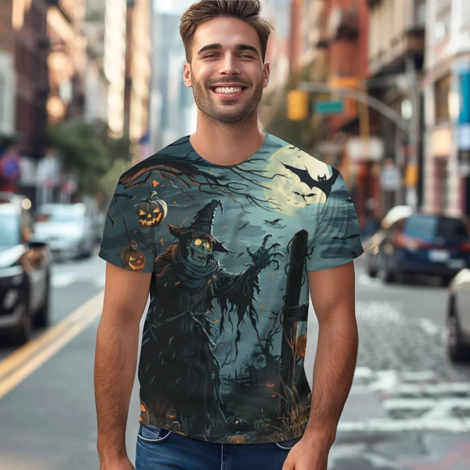 3D Pattern Printed T-Shirt – Breathable Lightweight Unisex Daily Wear