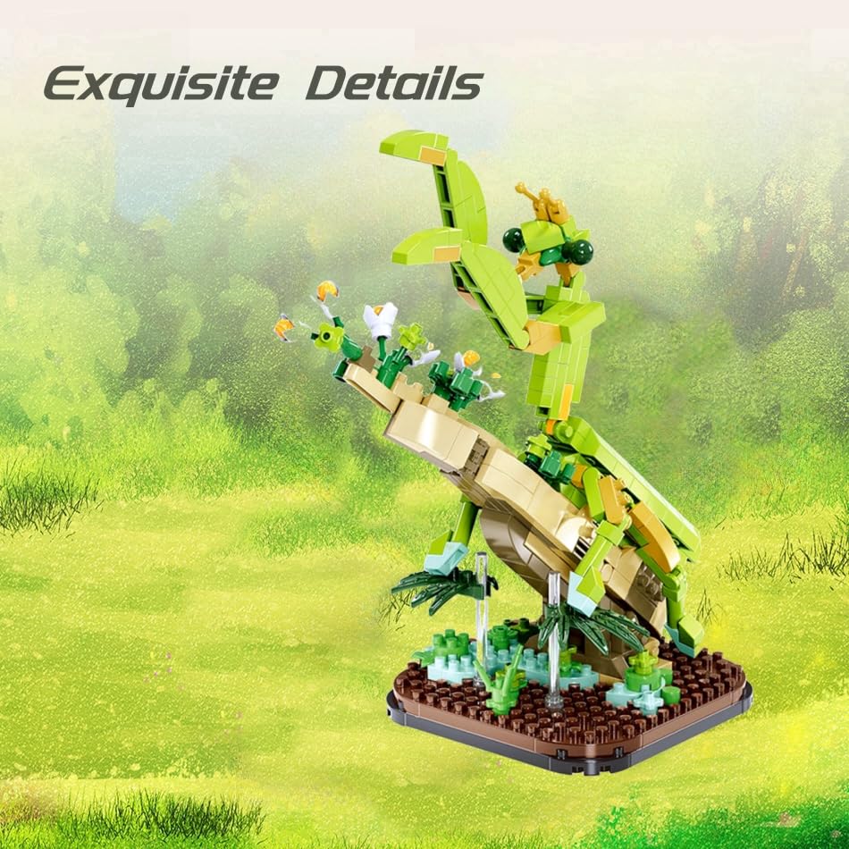 JVAVNE Insect Animal Building Blocks Set, Mantis Cute Building Toy, Mini Animals Building Bricks Kits - Image 4