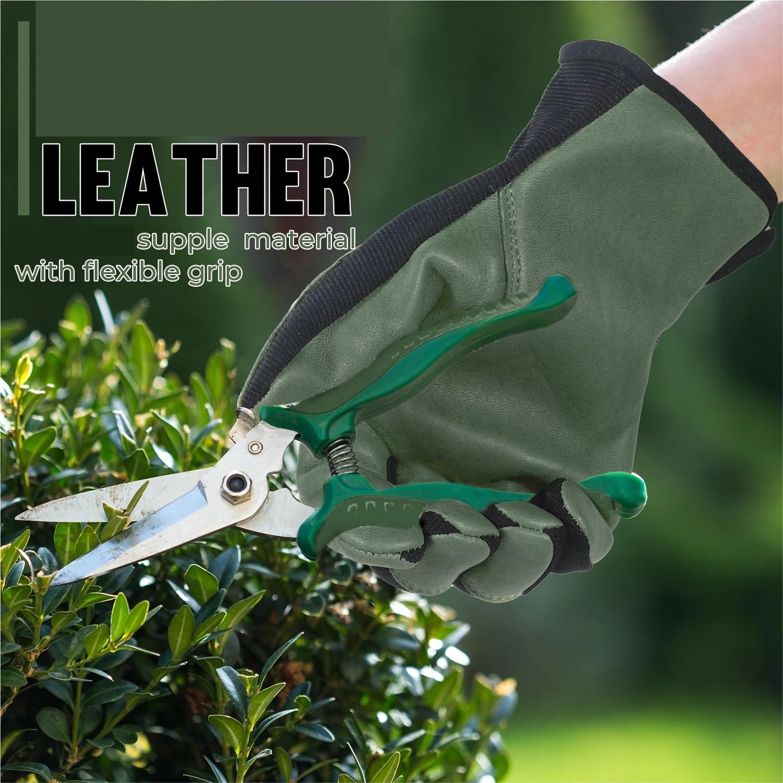 Guantes De Trabajo De Invierno Guantes de Cuero for jardinería, Guantes de Trabajo utilitarios for mecánicos, construcción, Conductores, diseño Transpirable de destreza para Jardín, Granja(XL)